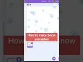 How to make a Snow animation in Scratch