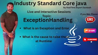 What is an Exception and Error Java Tutorial Java for beginners 2025 Full Stack Java Training