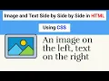 How to Align Image Text Side by Side in HTML using CSS