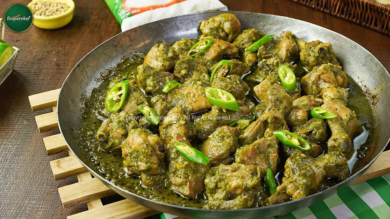 Hara Masala Chicken Karahi Recipe by SooperChef