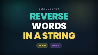 LeetCode 151 Reverse Words in a String Java LeetCode 75