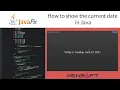 Java Tutorial Show current date in Java application