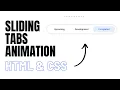 Sliding Tabs Animation using HTML CSS UI Tutorial