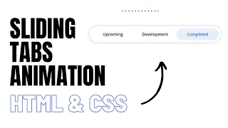 Sliding Tabs Animation using HTML CSS UI Tutorial