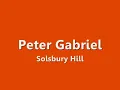 Peter Gabriel - Solsbury Hill (with lyrics)