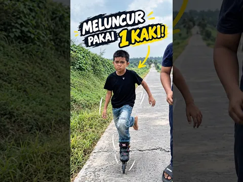 Meluncur Di Turunan Cuma Pakai 1 Sepatu Roda
