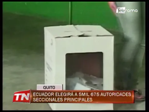 Ecuador elegirá a 5mil 675 autoridades seccionales principales