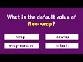 CSS Flexbox MCQ Quiz Part 2 10 More Flexbox Questions Answers