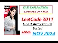 Find if Array Can Be Sorted Leetcode 3011 Java Code Developer Coder