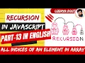 All Indices in Array Recursion Data Structures Algorithms in JS English