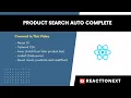 Building a Product Search Auto-Complete Component in React JS