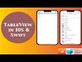 How use TableView in iOS iOS Xcode-13 Swift-5