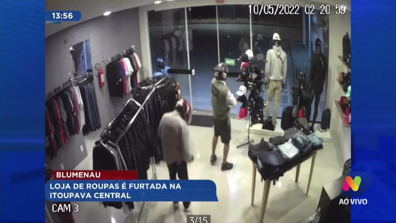 Blumenau: loja de roupas é furtada na Itoupava Central