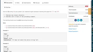 Leetcode 10 Regular Expression Matching Java
