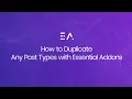 How to Duplicate Any Post Types with Essential Addons