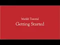 MATLAB Tutorial An Introduction to MATLAB