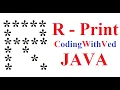 R print in star pattern Star Pattern program Java CodingWithved coding Ved Alphabet Print
