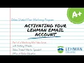 Online Student Peer Mentoring Program Mentoring Minis Activating Your Lehman College Account