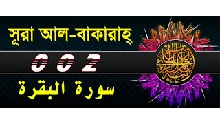 Surah Al Baqarah with bangla translation - recited by mishari al afasy