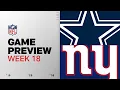 Dallas Cowboys vs New York Giants Week 18 Game