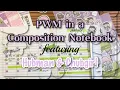 PWM Composition Notebook August Setup ft Hubman and Chubgirl stickers