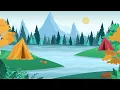 Free Nature Adventure Camping and Picnic Landscape l Free Cartoon Background l Loop Animation