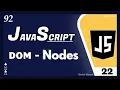 JavaScript DOM - What are NODES Tutorial-22 JavaScript Tutorial for Beginners