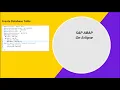 04 Create Database table In ABAP From Eclipse Create SAP Table Table Creation From Eclipse ADT