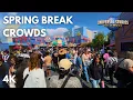 Spring Break 2026 at Universal Studios Hollywood Full Crowd Wait Times Update 4K