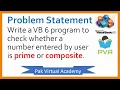 Visual Basic 6 Program to Check Composite or Prime