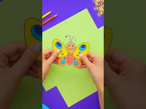 🎨🦋 Can You Make Your Own Fluttering Butterfly? #shorts #kids