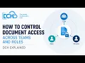 How to Control Document Access Across Teams and Roles DCH Explained