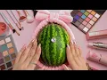 Download Lagu ASMR Makeup on Watermelon🍉 (No Talking) Skincare + Makeup as Cappuccina Ballerina | Italian Brainrot