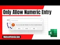 How to Only Allow Numeric Entry In Excel