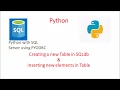 Create a New table in SQL using pyodbc Insert rows into Table Python pyodbc