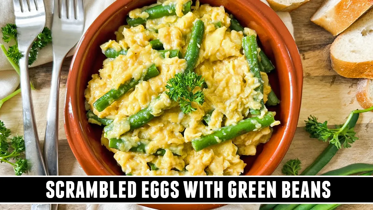 CREAMY Scrambled Eggs with Green Beans   Healthy & Delicious Recipe