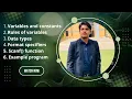 Variables and Constants in C Data Types Format Specifiers scanf C Language Uzair Mustafa