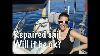 Trying out a genoa after repairing it