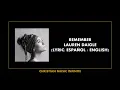 Remember - Lauren Daigle (Lyrics Español / English)
