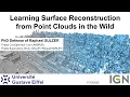 Learning Surface Reconstruction from Point Clouds in the Wild P defense - Raphael Sulzer