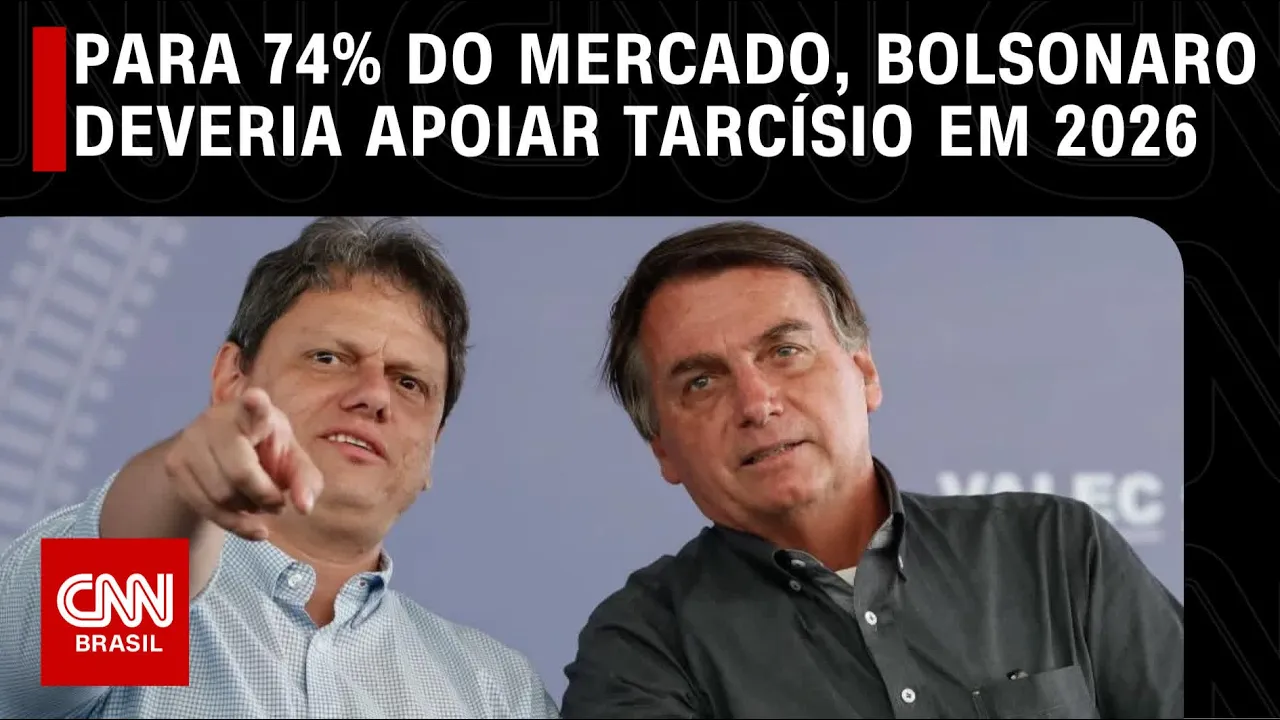 Para 74% do mercado, Bolsonaro deveria apoiar Tarcísio em 2026 | CNN ARENA