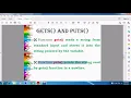 getchar putchar gets and puts function