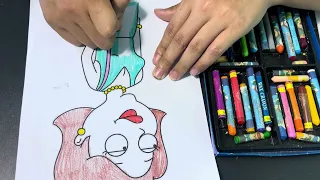 How to Color Bike Character
