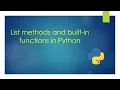 Built-in functions of Lists in Python Unit-1 term-2 Class - 11th CBSE Computer Science
