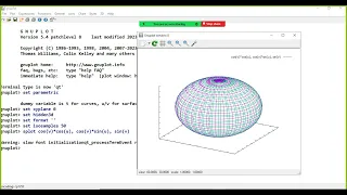 GNUPLOT TUTORIAL LEC 7 3-DIMENSIONAL PARAMETRIC PLOT IN SPHERICAL POLAR CO-ORDINATE SYSTEM