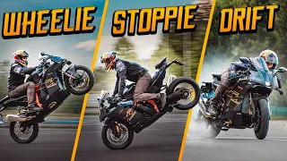 HOW TO WHEELIE, STOPPIE & DRIFT a motorcycle