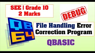 Debugging File Handling QBasic Program