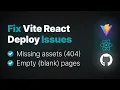 Vite React to GitHub Pages Fix Empty Page Missing Assets