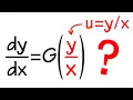 How to Solve Homogeneous Differential Equations introduction example