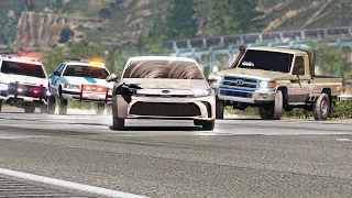 الشرطة مسكت راعي الشاص وطلبوا منه يفزع لهم في مسك راعي الكامري لكن بالأخير خدعهم GTA 5 